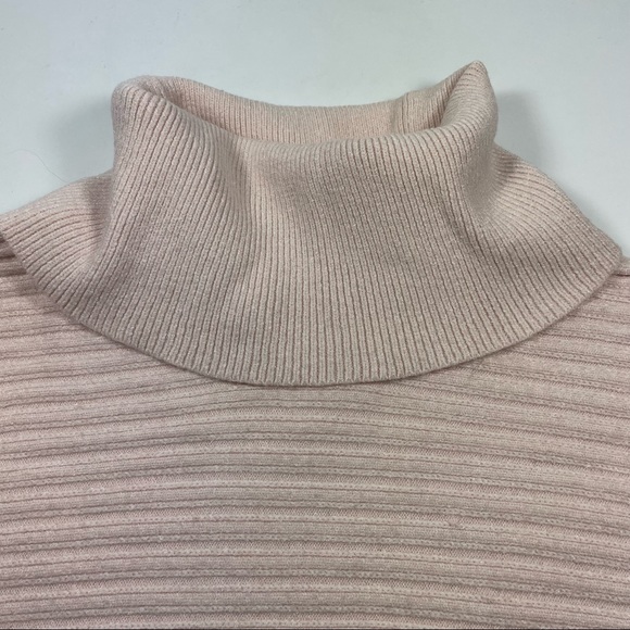 Anthologies Moth blush turtleneck dolman sleeve rib knit sweater size S - Picture 3 of 7